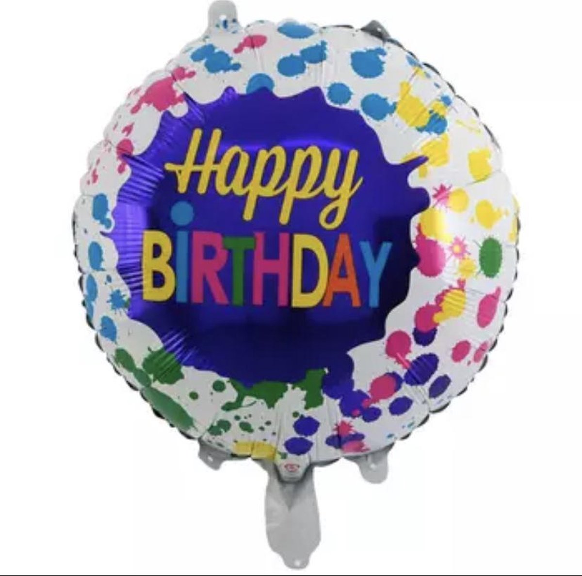 Happy Birthday ballon | Happy Birthday | Ballon | Blauw/Wit